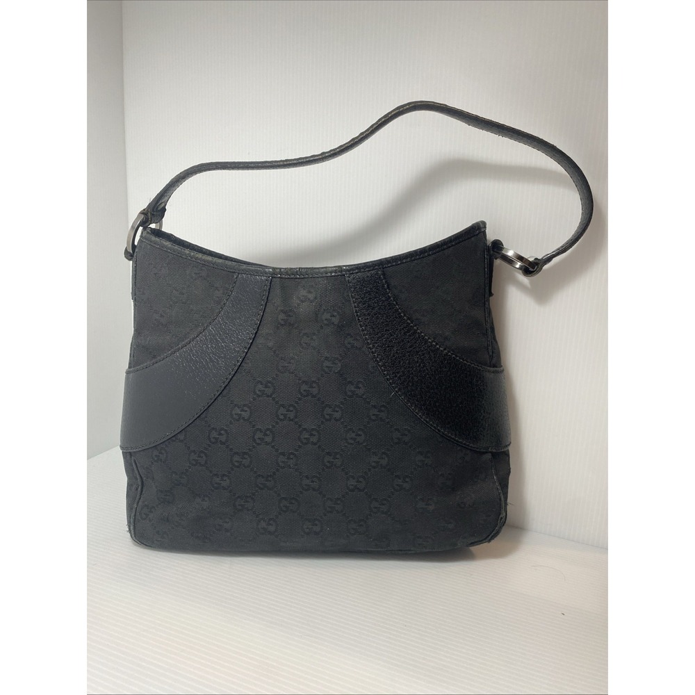 Authentic Gucci Black GG Canvas Shoulder Bag US C152 Please See Description - Picture 2 of 13